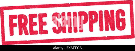 Illustration vectorielle du mot livraison gratuite en tampon à l'encre rouge Illustration de Vecteur