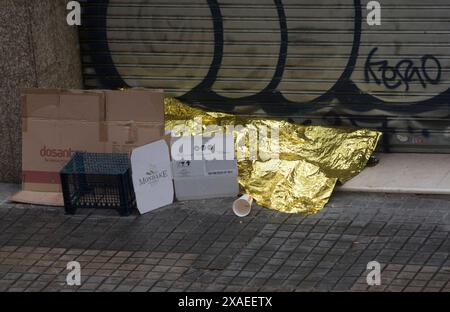 population pauvre dans notre société avec peu d'argent les pauvres dans notre société Banque D'Images