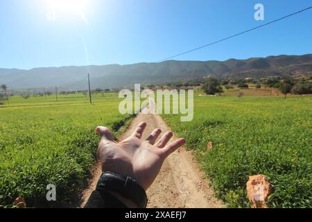 Paysage marocain du sud d'Agadir. Banque D'Images