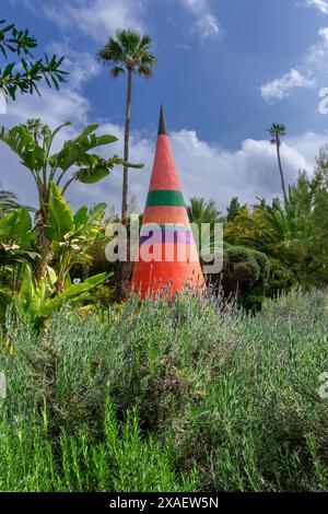 Marrakech, Maroc - 24 mars 2024 : vue d'œuvres d'art dans les magnifiques jardins Anima à Marrakech Banque D'Images