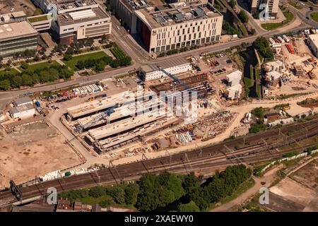 Photo aérienne du projet de station HS2 Curzon Street à partir de 1500 pieds Banque D'Images