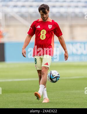 ALGARVE, PORTUGAL - 06 juin 2024 : lors du match amical international entre Gibraltar et Cymru à l'Estadio Algarve au Portugal le 6 juin. (Photo par John Smith/FAW) Banque D'Images