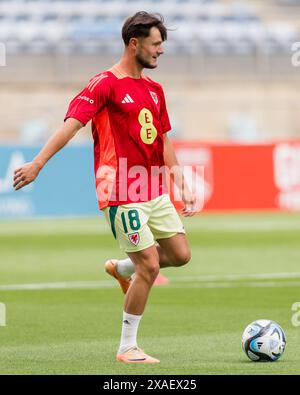 ALGARVE, PORTUGAL - 06 juin 2024 : lors du match amical international entre Gibraltar et Cymru à l'Estadio Algarve au Portugal le 6 juin. (Photo par John Smith/FAW) Banque D'Images