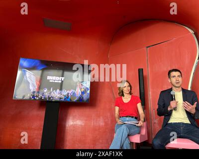 Paris, France. 06 juin 2024. Nathalie Pechalat et Elie Patrigeon présentent le club France pour les Jeux Olympiques de Paris 2024 à Paris le 6 juin 2024. Photo de JMP/ABACAPRESS. COM Credit : Abaca Press/Alamy Live News Banque D'Images