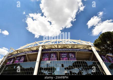 Rome, Italie. 06 juin 2024. Vue du 'Stadio dei Marmi', stade d'entraînement des prochains Championnats d'Europe d'athlétisme, Rome (Italie), 6 juin 2024. Crédit : Insidefoto di andrea staccioli/Alamy Live News Banque D'Images