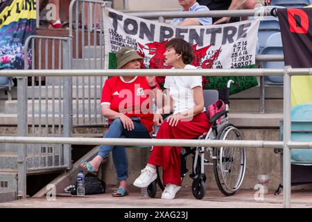 ALGARVE, PORTUGAL - 06 juin 2024 : fans gallois lors du match amical international entre Gibraltar et Cymru à l'Estadio Algarve au Portugal le 6 juin. (Photo par John Smith/FAW) Banque D'Images