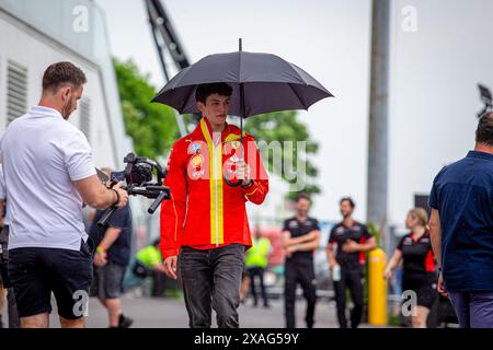 Oliver Bearman (GBR) - pilote de réserve, Scuderia Ferrari lors du Grand Prix du Canada AWS de formule 1 2024, Montréal, Québec, Canada, du 6 au 9 juin - Rounfd 9 des 24 Championnats du monde F1 2024 Banque D'Images