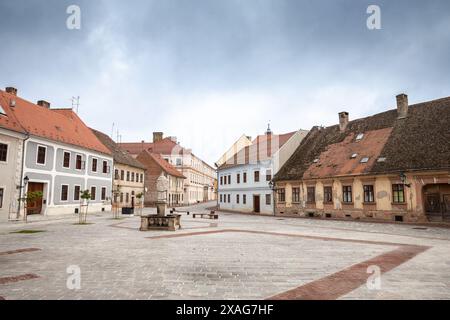 Photo d'une place à Tvrdja, osijek, croatie. Tvrđa (Citadelle) est la vieille ville de la ville d'Osijek en Croatie. C'est le mieux conservé et le plus grand Banque D'Images