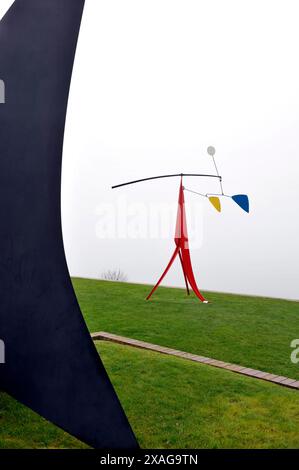 Art ; sculpturre, Calder, Alexander Calder, mobile, galerie; musée ; Louisiane ; moderne ; art ; touriste; attraction ; Copenhague ; Danemark ; UE ; Europe; Banque D'Images