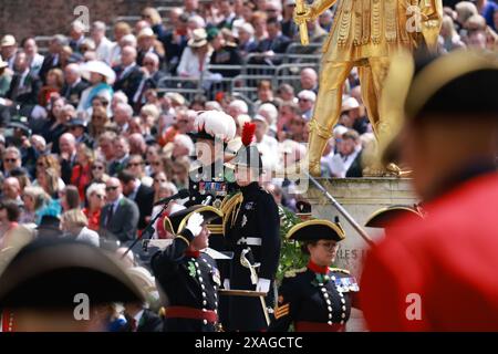 LONDRES, ANGLETERRE - 06 JUIN : Princesse Anne, Princesse Royale assiste à la parade annuelle du jour du fondateur à l'Hôpital Roval de Chelsea le 06 juin. 2024 à Londres, Angleterre. Le jour du fondateur célèbre la fondation de l'hôpital royal de Chelsea en 1681 par le roi Charles Ier (photo par Anfisa Polyushkevych) Banque D'Images