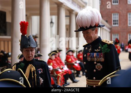 LONDRES, ANGLETERRE - 06 JUIN : Princesse Anne, Princesse Royale assiste à la parade annuelle du jour du fondateur à l'Hôpital Roval de Chelsea le 06 juin. 2024 à Londres, Angleterre. Le jour du fondateur célèbre la fondation de l'hôpital royal de Chelsea en 1681 par le roi Charles Ier (photo par Anfisa Polyushkevych) Banque D'Images