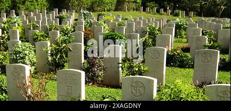 Le cimetière de guerre du Commonwealth près de Trincomalee à l'Est du Sri Lanka. Banque D'Images