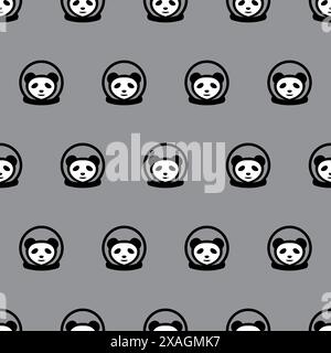 motif d'illustration de panda astronaute. panda background Illustration de Vecteur