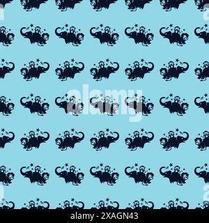 Animal Elephant, singe, Lion Pattern pour la conception d'enfants Illustration de Vecteur