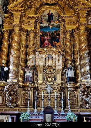 Intérieur de la cathédrale de Lamego sur le fleuve Douro au Portugal Banque D'Images