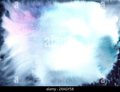 Ciel après pluie peint à l'aquarelle Banque D'Images