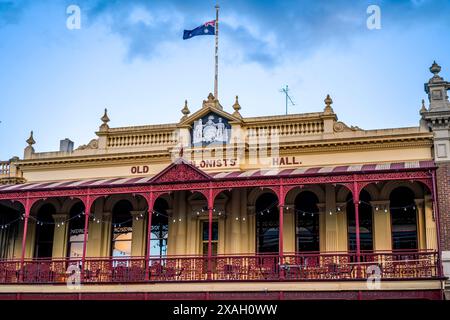 Ancien bâtiment de la salle des colons, rue Lydiard Ballarat, Victoria Banque D'Images