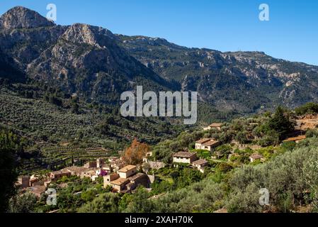 Fornalutx est un petit village de maisons en pierre et l'un des plus beaux de Majorque, îles Baléares, Espagne Banque D'Images