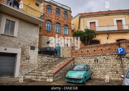 Buonalbergo, Campanie, Italie ruelles du centre historique Banque D'Images