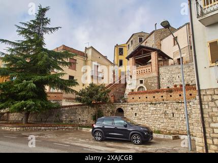 Buonalbergo, Campanie, Italie ruelles du centre historique Banque D'Images