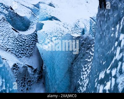 Sur la route à la langue du glacier Solheimajökull près de Vik, dans le sud de l'Islande Banque D'Images