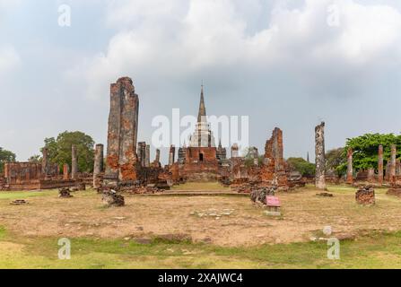 Une photo du temple de Wat Phra si Sanphet. Banque D'Images