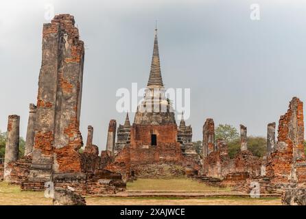 Une photo du temple de Wat Phra si Sanphet. Banque D'Images