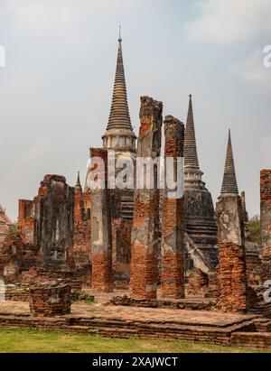 Une photo du temple de Wat Phra si Sanphet. Banque D'Images