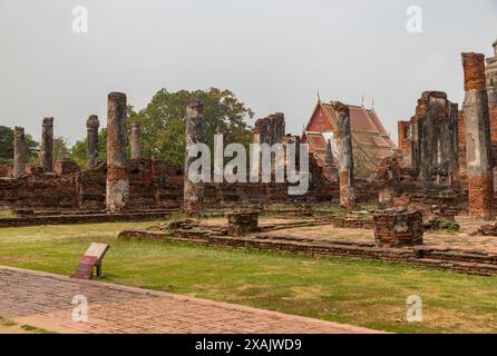 Une photo du temple de Wat Phra si Sanphet. Banque D'Images