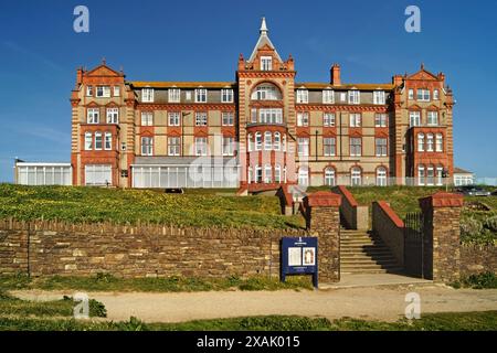 Royaume-Uni, Cornouailles, Newquay, Headland Hotel. Banque D'Images