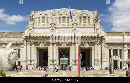 Italie, Milan, Milan centrale, gare centrale de Milan Banque D'Images