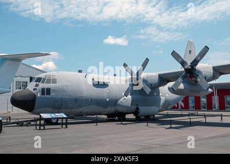 Un avion cargo EC-130E qui a participé à l'opération Eagle Claw, la tentative ratée de 1980 pour sauver le personnel de l'ambassade des États-Unis pris en otage en Iran. Banque D'Images