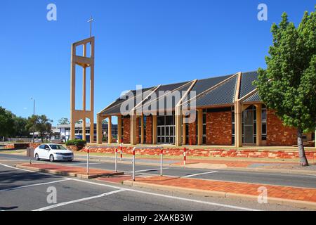 Église catholique Our Lady of the Sacred Heart à Alice Springs, territoire du Nord, Australie Banque D'Images