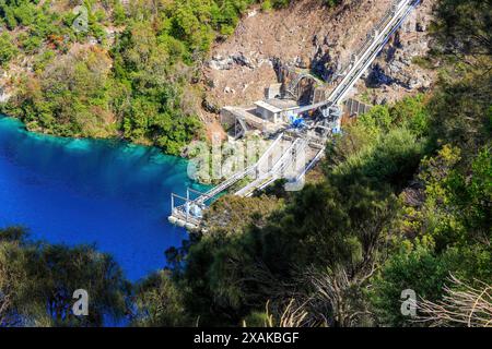 Blue Lake (Warwar), est un lac de cratère du Mont Gambier. Ce complexe maar alias Berrin est entouré par la ville de Mount Gambier, le deuxième i peuplé Banque D'Images