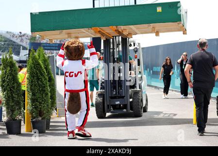 Montréal, Canada. 07 juin 2024. Atmosphère du circuit - Mascot. 07.06.2024. Championnat du monde de formule 1, Rd 9, Grand Prix du Canada, Montréal, Canada, journée d'entraînement. Le crédit photo devrait se lire : XPB/Alamy Live News. Banque D'Images