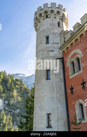 Europe, Allemagne, Allemagne du Sud, Bavière, Füssen, château de Neuschwanstein Banque D'Images