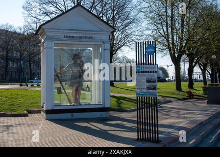 Monument à Christopher le Grand, saint patron de Riga, Riga, Lettonie Banque D'Images