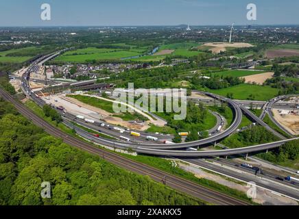 Échangeur Duisburg-Kaiserberg, Rhénanie du Nord-Westphalie, Allemagne Banque D'Images