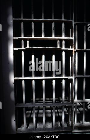 L'île d'Alcatraz (/ˈælkəˌtræz/) est une petite île située à 1,25 milles (2,01 km) au large de San Francisco, Californie, États-Unis. L'île a été développée au milieu du XIXe siècle avec des installations pour un phare, une fortification militaire et une prison militaire. En 1934, l'île a été convertie en prison fédérale, le pénitencier fédéral d'Alcatraz. La prison a fermé en 1963, et l'île est maintenant une attraction touristique majeure. Aujourd'hui, les installations de l'île sont gérées par le National Park Service dans le cadre de Golden Gate National Recreation Area. Les visiteurs peuvent rejoindre l'île en ferry. Banque D'Images