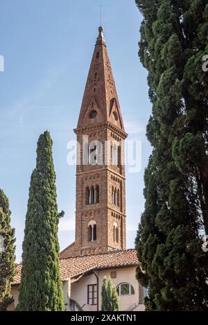 Clocher de la Basilique Santa Maria Novella à Florence, Italie Banque D'Images