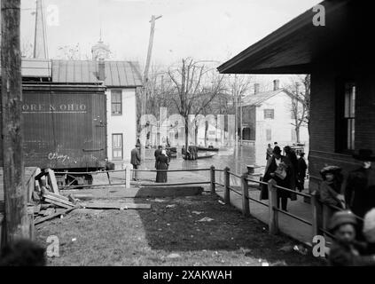 Inondation à Cincinnati - 1913 Banque D'Images