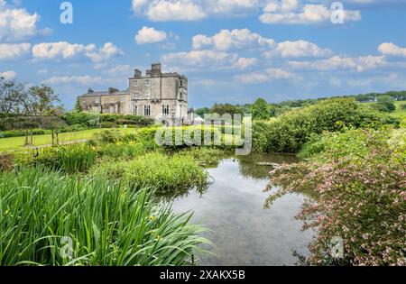 Leighton Hall, Yealand Conyers, Lancashire, Angleterre, Royaume-Uni Banque D'Images