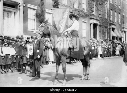 Madge Udall, suffrage parade, 1913. Banque D'Images