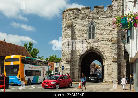 Westgate Towers à Canterbury, Kent, Angleterre. Banque D'Images