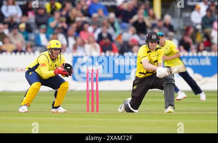 Cameron Bancroft du Gloucestershire lors du match Vitality Blast T20 au Seat unique Stadium de Bristol. Date de la photo : vendredi 7 juin 2024. Banque D'Images