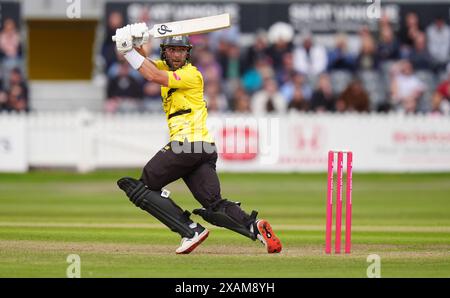 Matt Taylor du Gloucestershire lors du match Vitality Blast T20 au Seat unique Stadium de Bristol. Date de la photo : vendredi 7 juin 2024. Banque D'Images