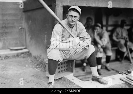 Hub perdue, formé Louis NL (baseball), 1914. Montre le joueur de baseball Herbert Rodney perdue (1882-1968), qui a été lanceur dans les ligues majeures de 1911 à 1915. Banque D'Images