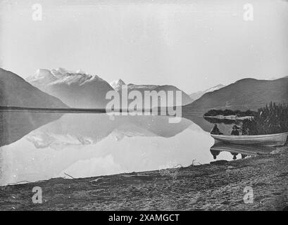 Mont Earnslaw, de Glenorchy, c1870. Banque D'Images