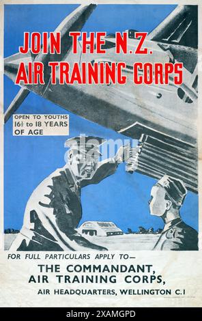 Affiche, 'Join the N.Z. Air Training corps', 1941. Banque D'Images