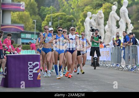 Stade olympique, Rome, Italie. 7 juin 2024. Championnats d'Europe d'athlétisme 2024, jour 1 ; Antonella Palmisano pendant la marche féminine de 20 km crédit : action plus Sports/Alamy Live News Banque D'Images